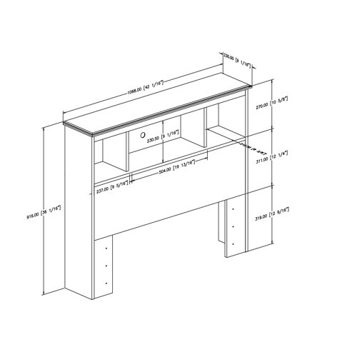 South Shore Zach Twin Bookcase Headboard & Reviews Wayfair